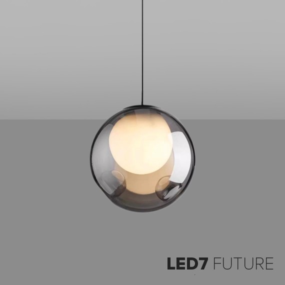 Loft Industry Modern - Glass Bowl 2 Pendant