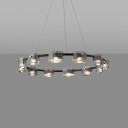 Loft Industry Modern - Glass Honeycomb Circle Chandelier
