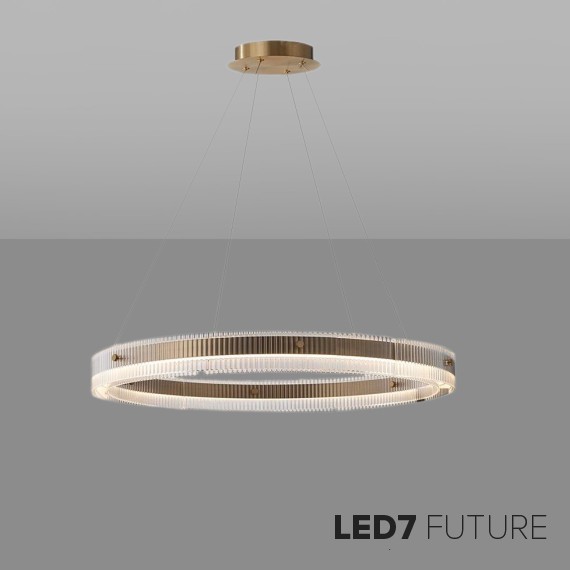 Loft Industry Modern - Glass Ring Chandelier