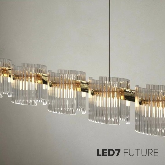 Loft Industry Modern - Glass Honeycomb Chandelier