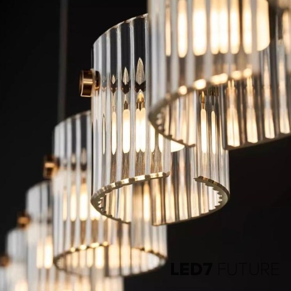 Loft Industry Modern - Glass Honeycomb Chandelier