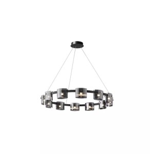 Loft Industry Modern - Glass Honeycomb Circle Chandelier