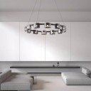 Loft Industry Modern - Glass Honeycomb Circle Chandelier