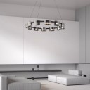 Loft Industry Modern - Glass Honeycomb Circle Chandelier