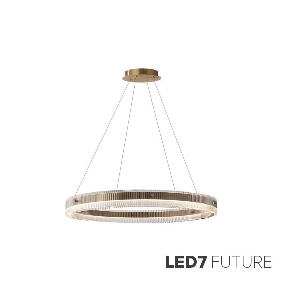 Loft Industry Modern - Glass Ring Chandelier