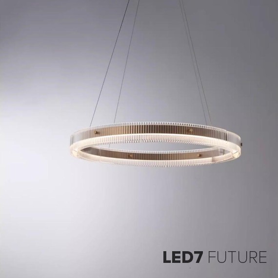 Loft Industry Modern - Glass Ring Chandelier