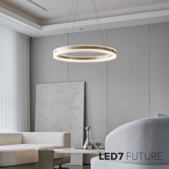 Loft Industry Modern - Glass Ring Chandelier