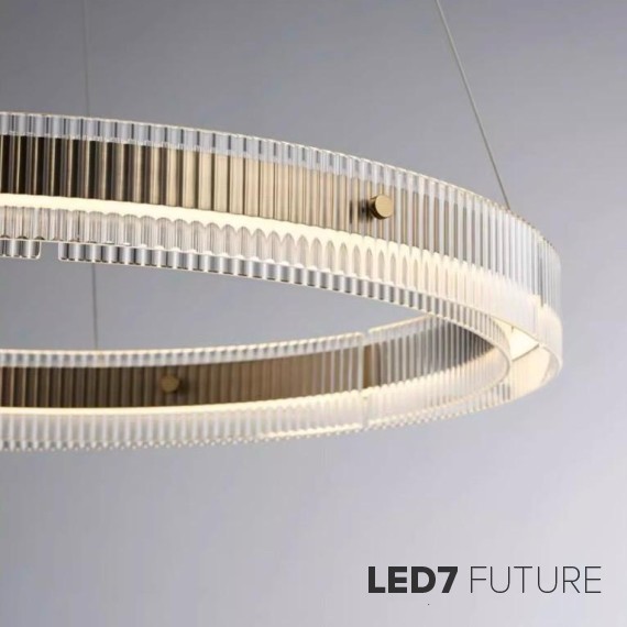 Loft Industry Modern - Glass Ring Chandelier