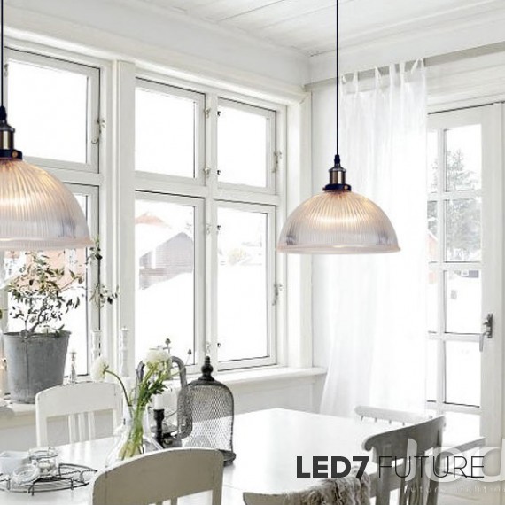 Loft Industry Ribbed Glass Shade