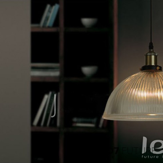 Loft Industry Ribbed Glass Shade