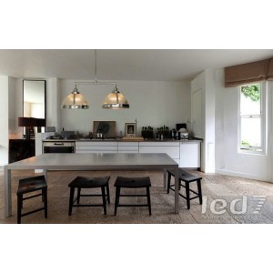 Loft Industry Ribbed Glass Double Shade 2