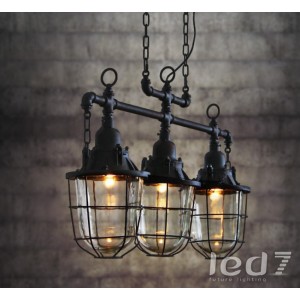 Loft Industry Factory Triple Light