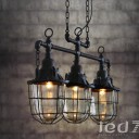 Loft Industry Factory Triple Light