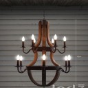 Loft Industry Antiquity Double Wine Barrel Chandelier