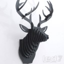 Loft Industry Wood Head Deer Черный