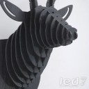 Loft Industry Wood Head Deer Черный