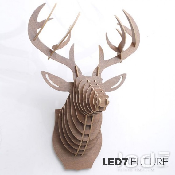 Loft Industry Wood Head Deer Орех