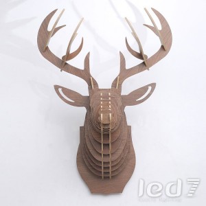 Loft Industry Wood Head Deer Орех