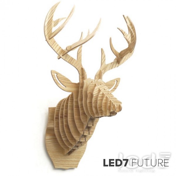 Loft Industry Wood Head Deer Ива