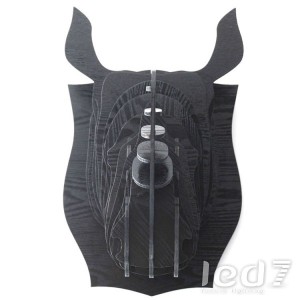 Loft Industry Wood Head Rhino Черный