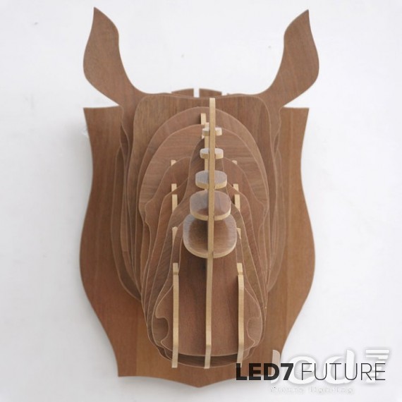 Loft Industry Wood Head Rhino Орех