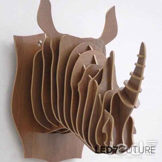 Loft Industry Wood Head Rhino Орех