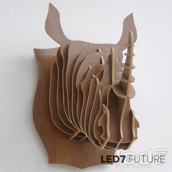 Loft Industry Wood Head Rhino Орех