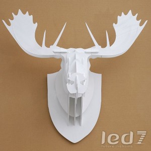 Loft Industry Wood Head Elk S Белый