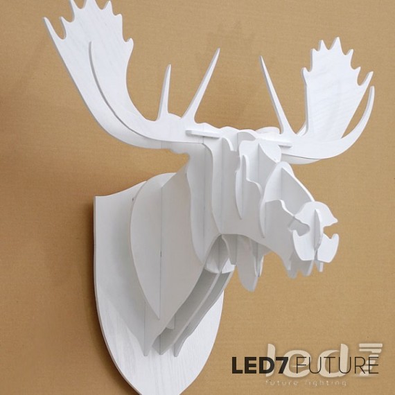 Loft Industry Wood Head Elk S Белый