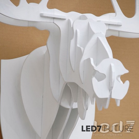 Loft Industry Wood Head Elk S Белый