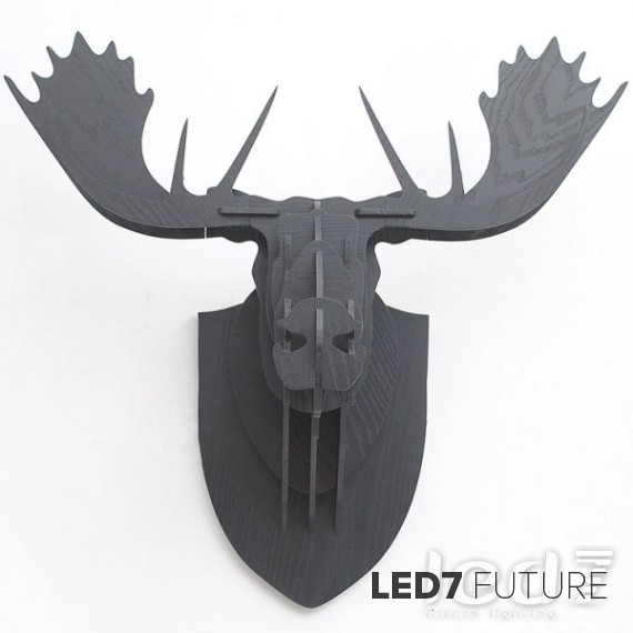 Loft Industry Wood Head Elk S Черный