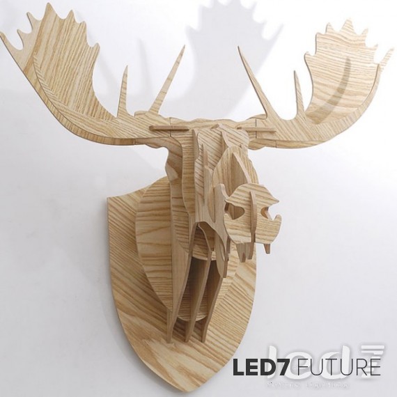 Loft Industry Wood Head Elk S Ива