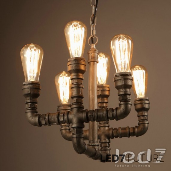 Loft Industry Water Pipe Chandelier