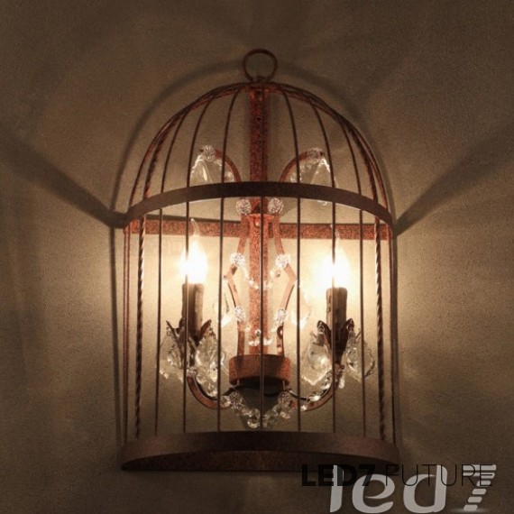 Loft Industry Birdcage Chandelier Wall 2