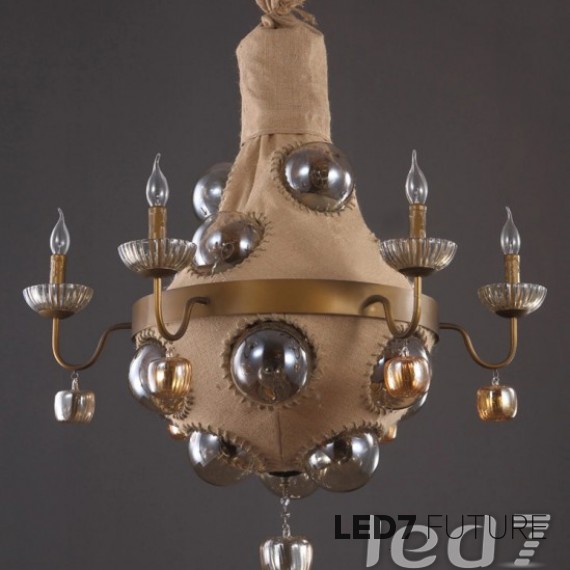 Loft Industry Fabric Bulb Chandelier