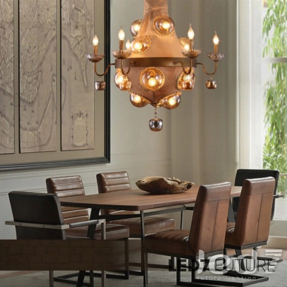 Loft Industry Fabric Bulb Chandelier