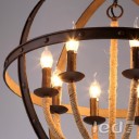 Loft Industry Rope Candle Chandelier