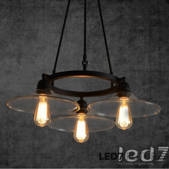 Loft Industry - Clear Cap Chandelier 3