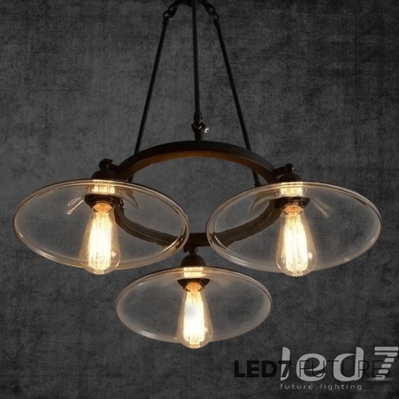 Loft Industry - Clear Cap Chandelier 3