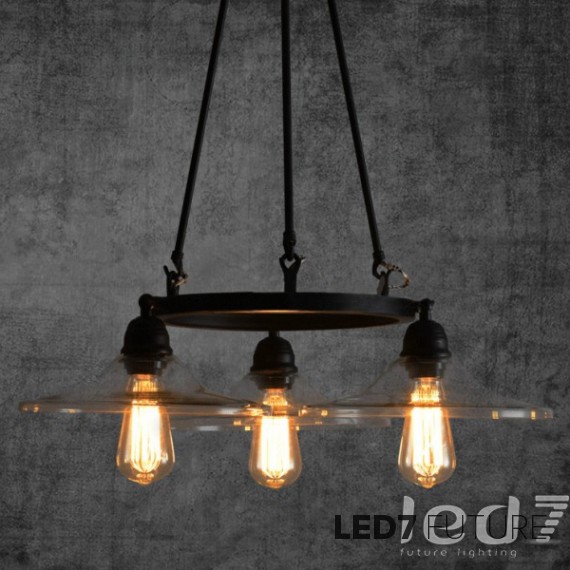 Loft Industry - Clear Cap Chandelier 3