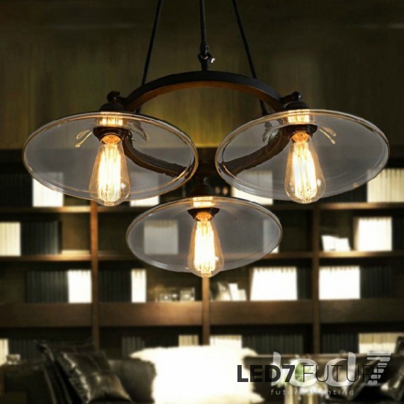 Loft Industry - Clear Cap Chandelier 3