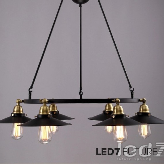 Loft Industry Black Cap Chandelier 6