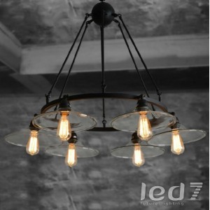 Loft Industry Clear Cap Chandelier 6