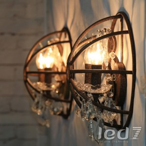 Loft Industry Gyro Crystal Sconce