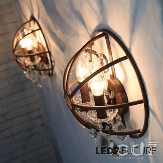 Loft Industry Gyro Crystal Sconce