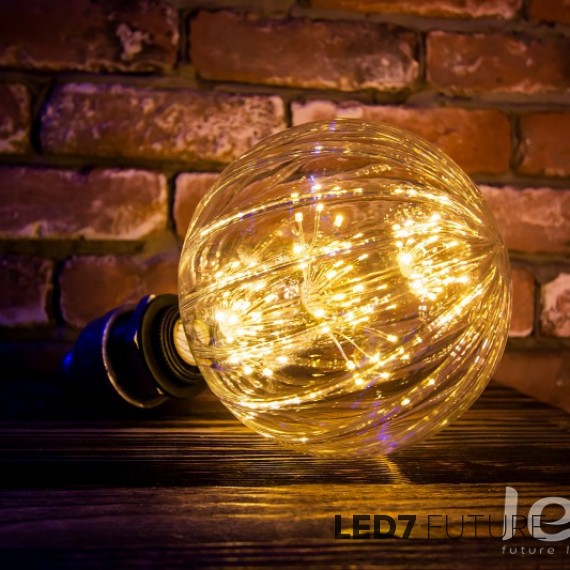 Ретро-лампа - Loft Industry Globe G150 Twinkle Rib LED