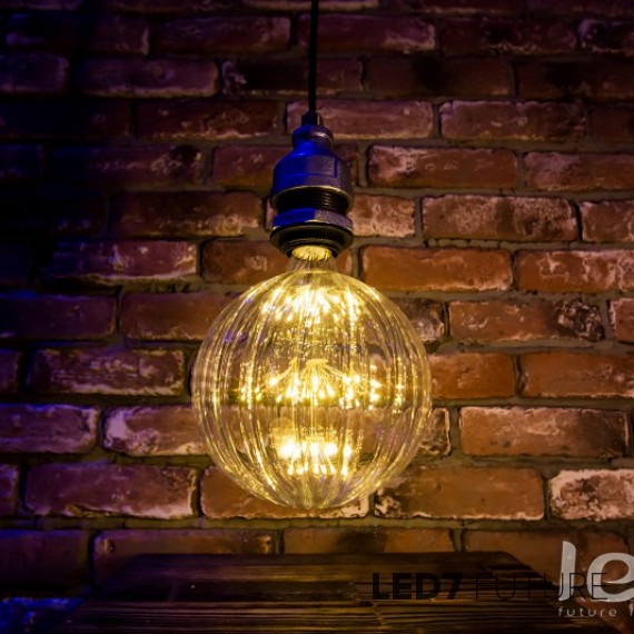 Ретро-лампа - Loft Industry Globe G150 Twinkle Rib LED
