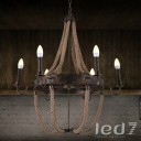 Loft Industry - Metall & Rope Chandelier