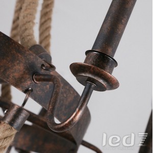 Loft Industry - Metall & Rope Chandelier