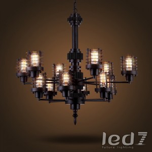 Loft Industry - Hard Black Chandelier